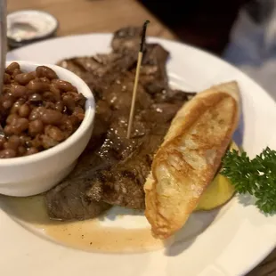 Steak and beans