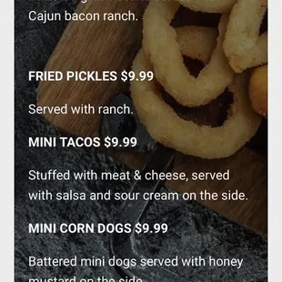 Fried Pickles $9.99 served w ranch from menu 10/07/23