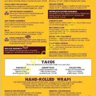 Sandwiches and wraps