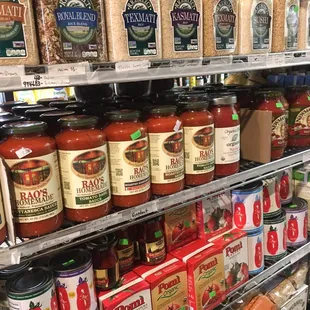 a variety of sauces and condiments