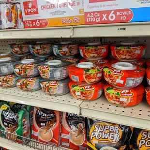 a variety of ramen bowls