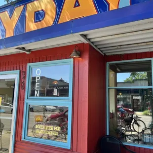 the front of the restaurant