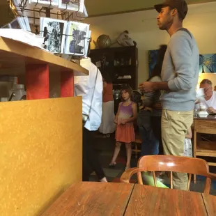 A little bit of everything. Garage sale, whole food chic. The neighbors are here.