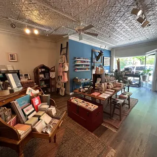 Shop layout featuring beautiful antique wood furniture