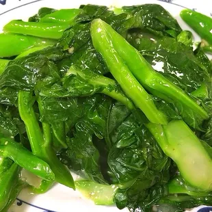 Chinese broccoli sautéed with fresh garlic