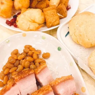 a variety of food items