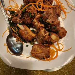 a plate of food on a table