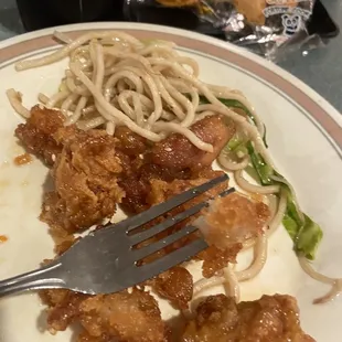 The so called &quot;Orange Chicken&quot; and &quot;Chowmein&quot;