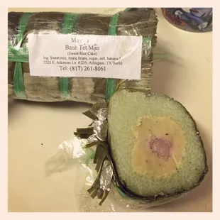 a piece of food wrapped in plastic