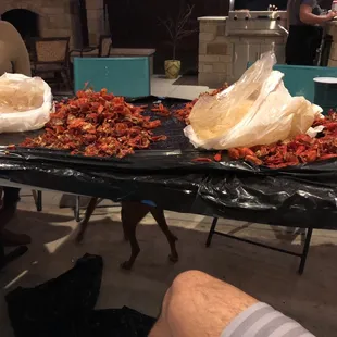 a table full of food