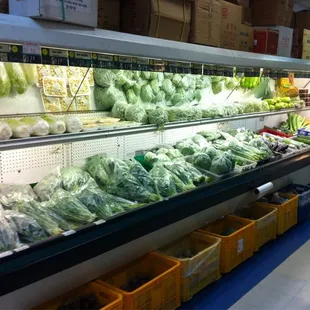 vegetables on display