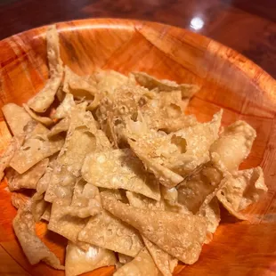 a bowl of tortilla chips