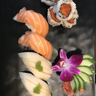 sushi and sashimi, food, sashimi, sushi