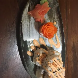 Spicy Salmon Crunch Roll