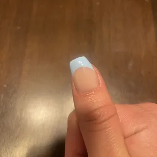 My thumb nail, the rest are just as badly shaped!