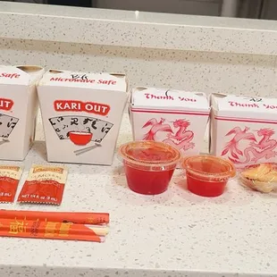 a variety of food items