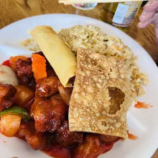 Sweet and Sour Pork. Also came with soup.