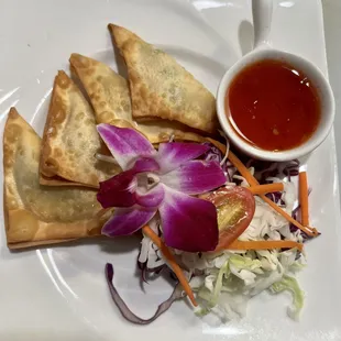 Corn taro cream cheese wanton