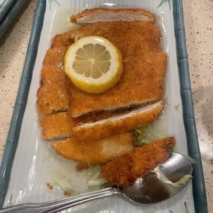 Lemon chicken (made with fresh squeezed lemons)