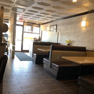 a view of the dining area