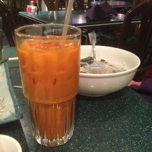 Try the Thai Tea and the Pho Tai!