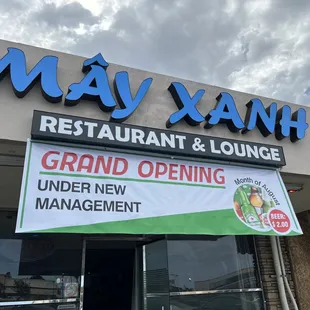 the front of the restaurant