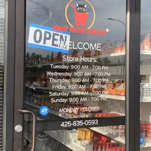 open sign in window