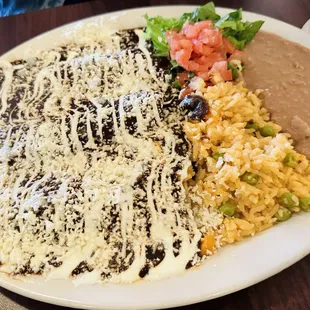 Mole Enchilada Plate
