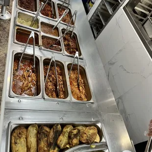 Lots of choices of meat for my taco!