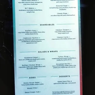 Menu: food