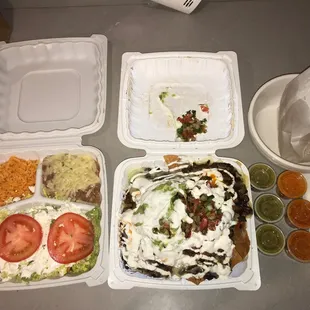 a variety of food items