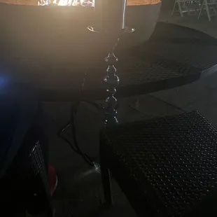 a close up of a fire pit