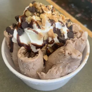 Ferrero Rocher Ice Cream Roll