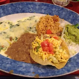 #10 with spinach enchilada