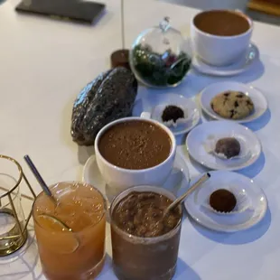 a variety of desserts on a table