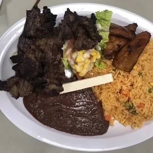 a plate of mexican food