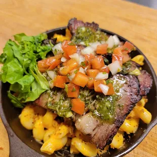 Chimichurri Glazed Brisket Mac &amp; cheese bowl