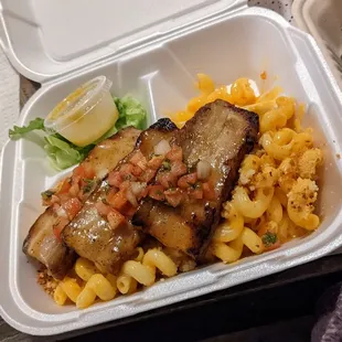 Peach Pork Belly Mac 'n' Cheese