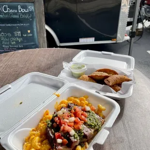 Chimichurri Glazed Brisket Mac and Cheese Bowl