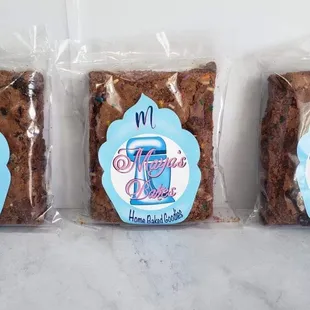 Individually packaged brownies