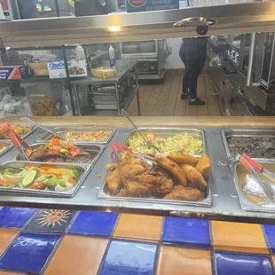 Buffet style hot foods