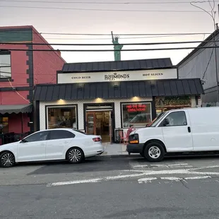 Front of store . Located on the right