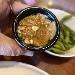 Edamame Salt and Peanut Sauce