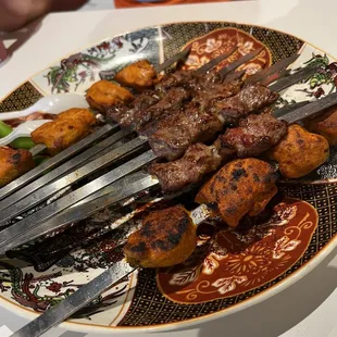 Lamb and Chicken Kabab