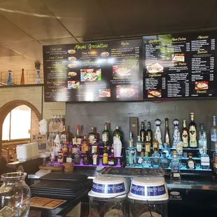 Full bar and menu