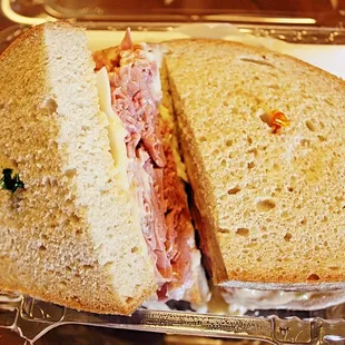 The Rachel (swiss, 1000 island; corned beef &amp; pastrami &amp; coleslaw) on rye. 2nd best thing I had here.