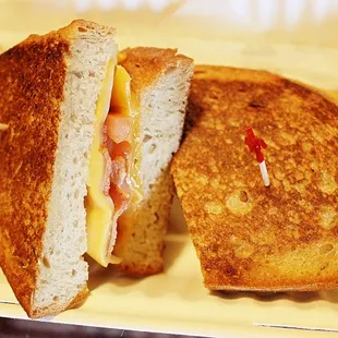Deluxe Grilled Cheese. Too much bread, not enough filling. If they put double or triple inside what they currently do, this&apos;ll be killer