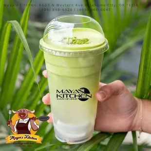 ! 

 Say hello to your new favorite sip--Coconut Matcha Latte at Maya's Kitchen! 
 Savor the crea