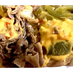 Italian Beef/cheddar Hot&amp;Sweet Dipped!SUPERB! Beefy Tasty Great! Maya&apos;s Pizza. Pizza Pastas Appetizers Sandwiches Burgers!