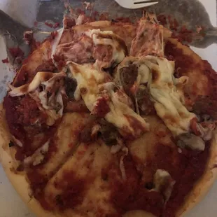 a partially eaten pizza